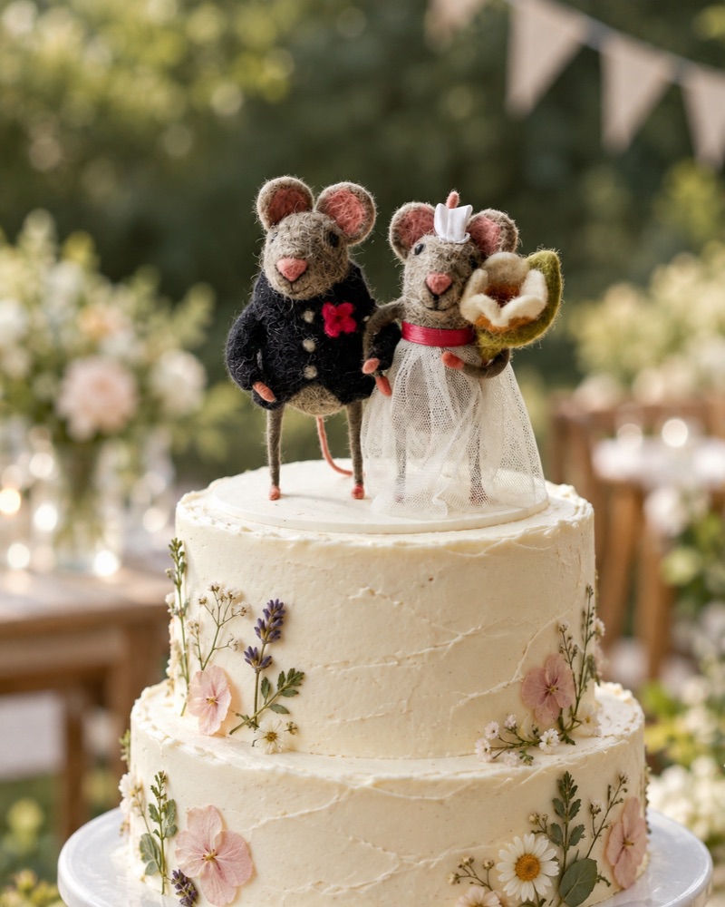 Mice, garden cake