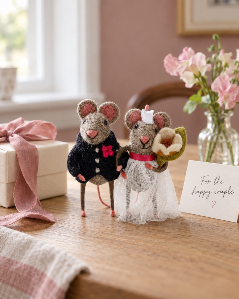 Mice, gift and card