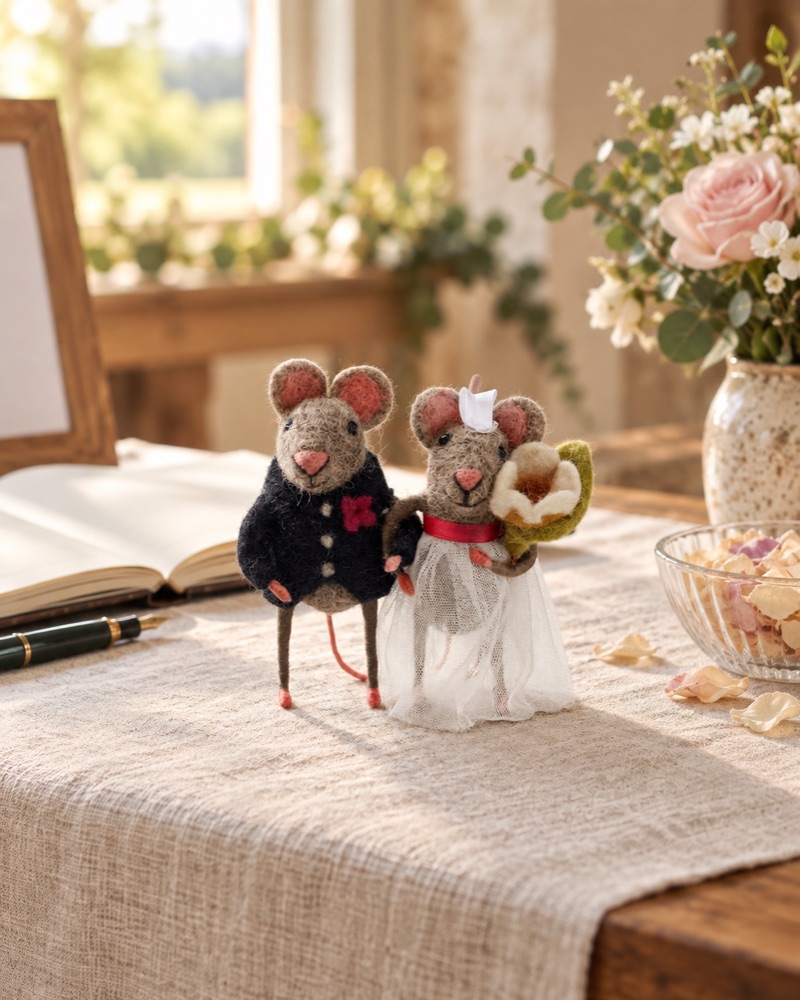 Mice, guest book table