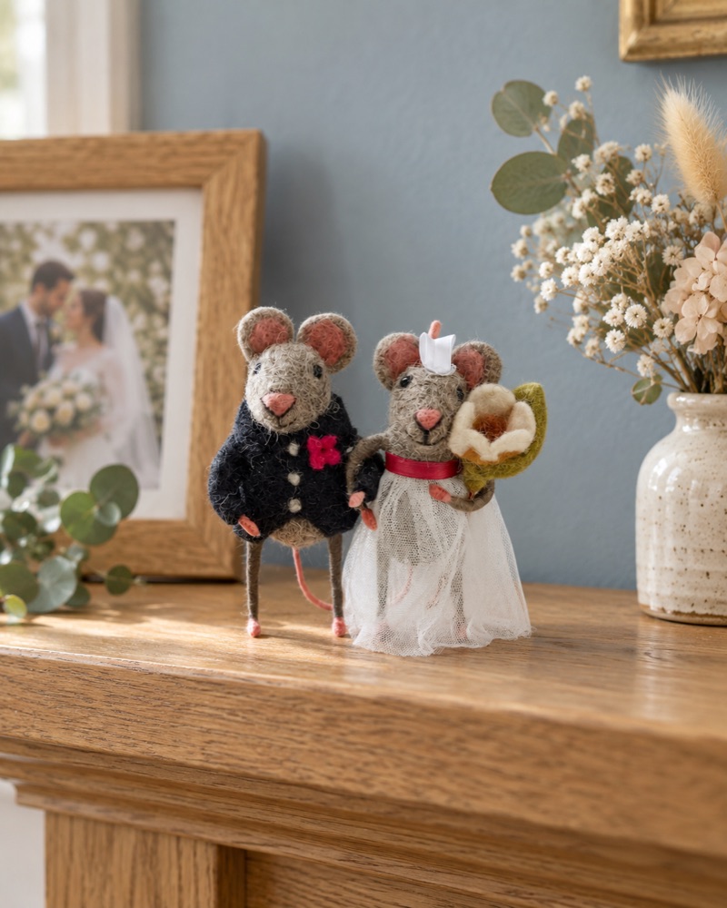 Mice, mantelpiece