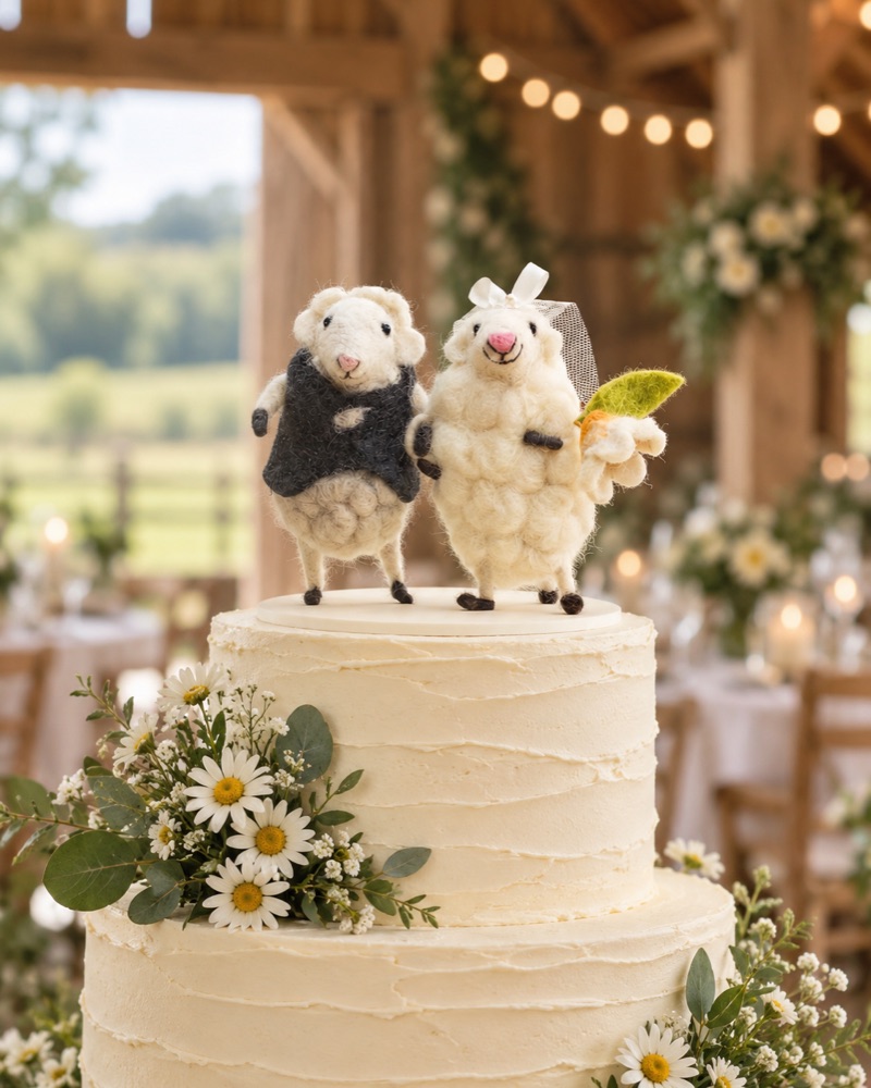 Sheep, barn cake