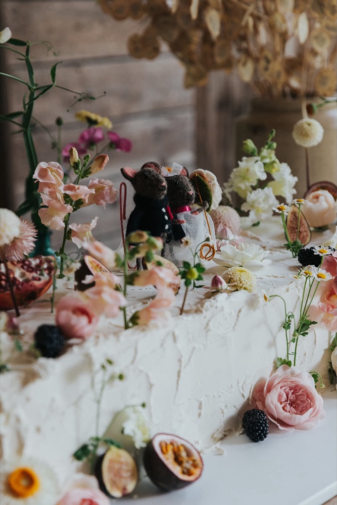 Floral cake close up
